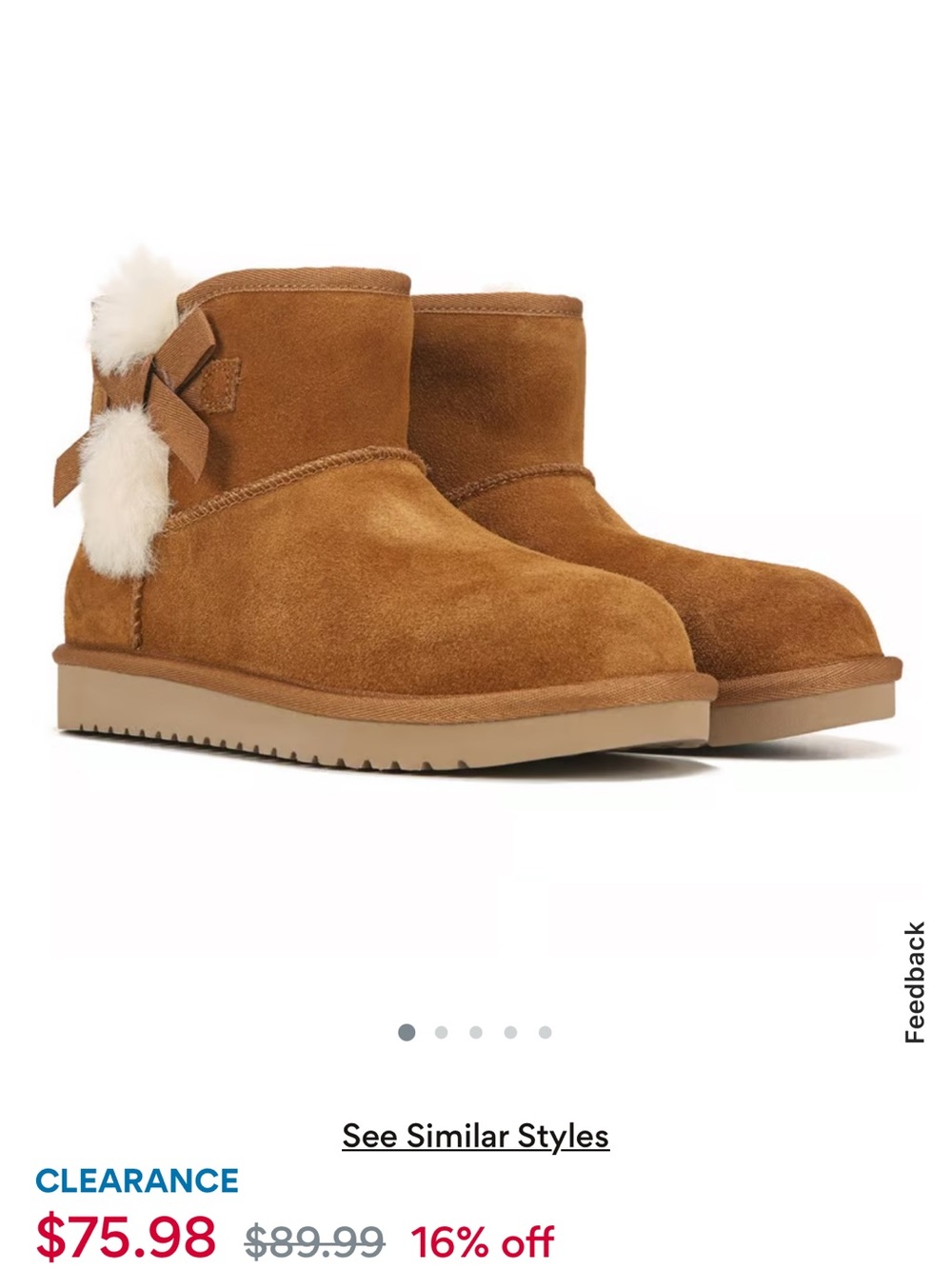 NEW UGG koolaburra Classic Suede Shearling Ankle Boots - Chestnut